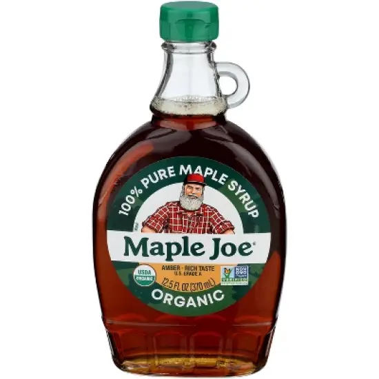 Maple Joe Organic Maple Syrup Amber & Rich Taste - Case of 12 - 12.5 fl oz image {1}