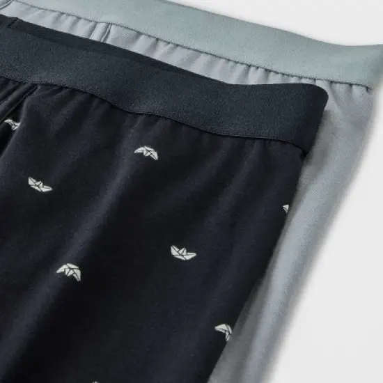 Men's Paper Boat Print Boxer Briefs 2pk - Goodfellow & Co&trade; Black image {3}