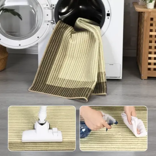 Modern Abstract Area Rug Machine Washable Rug for Living Room, Non-Slip Non Shedding Gradient Soft Carpet, Low Pile Indoor Foldable Printed Rug image {10}