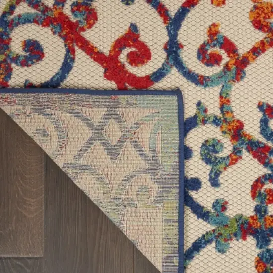 Nourison Aloha Contemporary Scroll Outdoor Rug image {3}