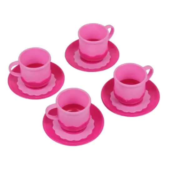 Insten 18 Piece Pink Tea Party Set for Girls and Kids, Pretend Toy Kitchen Accessories image {3}