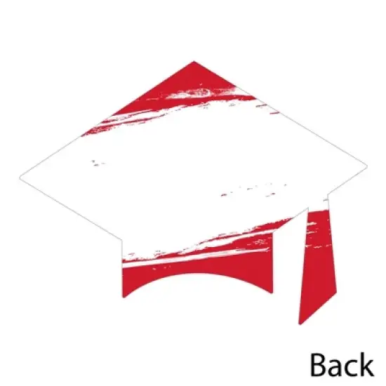 Big Dot of Happiness Red Grad - Best is Yet to Come - Shaped Thank You Cards - Red Graduation Party Thank You Note Cards with Envelopes - Set of 12 image {3}