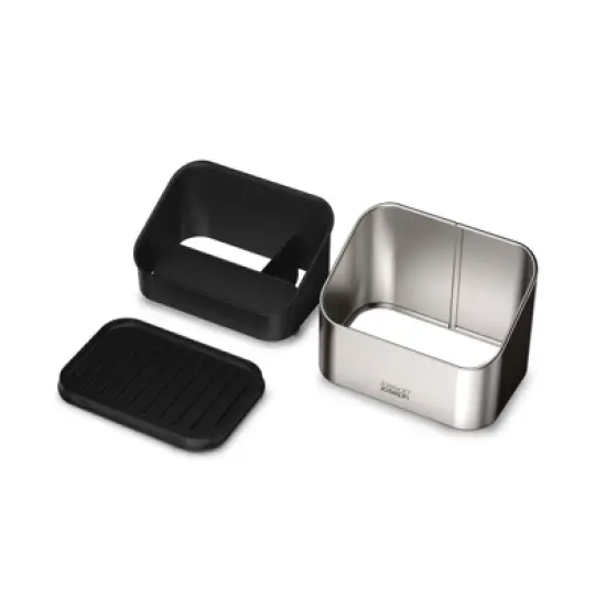 Joseph Joseph Surface Tiered Stainless Steel Sink Tidy: Kitchen Sink Organizer & Sponge Holder Caddy, Hand Wash image {6}