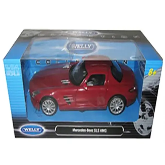 Mercedes SLS AMG Red 1/24 Diecast Model Car by Welly image {2}