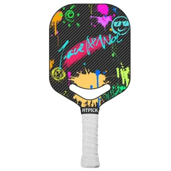 Aukfa Colorful graffiti Carbon Fiber Pickleball Paddle &ndash; Thermoformed One-Piece Design with UV Printed Matte Surface & 16mm Polypropylene Core image {9}