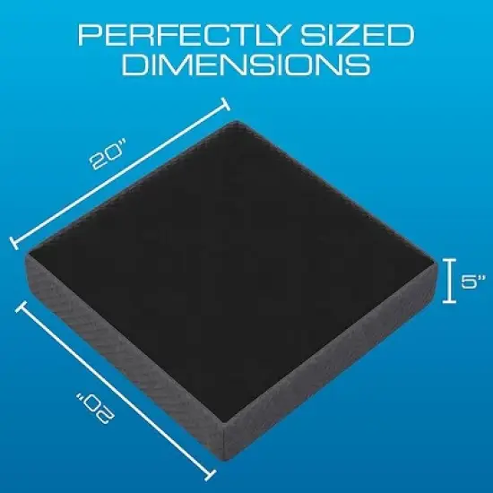 K?lbs Extra Large Recliner Cushion | Chic 2 Tone Velvet Cover | Memory Foam Seat Cushion 5 inch Thick 20" x 20" Extra Large Chair Cushion image {5}