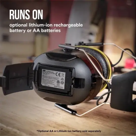 3M Company WorkTunes Connect AM-FM Wireless Hearing Protector with Bluetooth Black image {8}