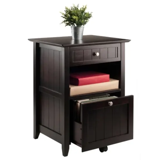 Burke File Cabinet Coffee Finish - Winsome image {4}