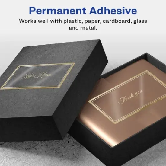 Avery Clear Labels with Gold Border, 2" x 4", 60 Labels (6552) image {5}