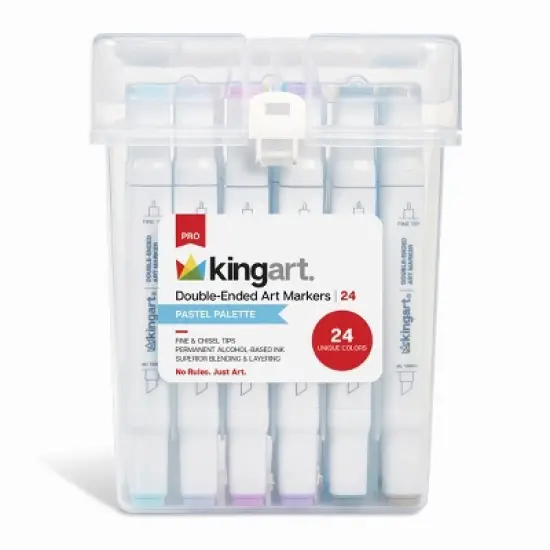 KINGART PRO Double-Ended Markers 24 Pastel Colors image {7}