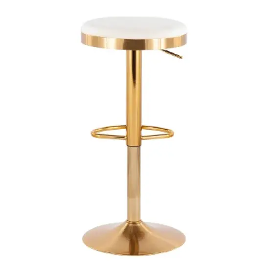 Set of 2 Dakota Glam Adjustable Barstools - LumiSource  image {4}