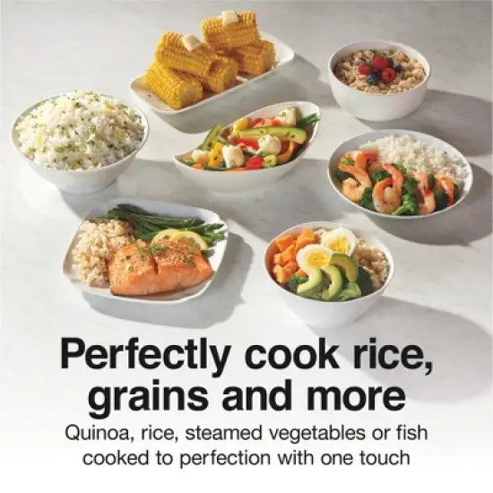 Proctor Silex 6 Cup Rice Cooker & Food Steamer - 37510: Vegetable Steamer, Stay-Cool Handles, Dishwasher-Safe Parts image {8}