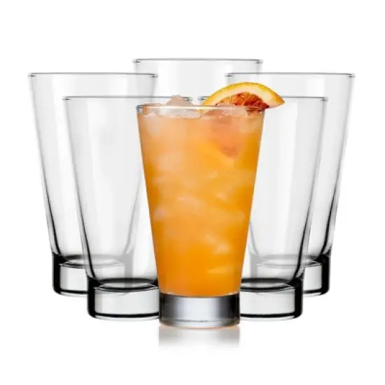 Libbey Modern Bar Essentials Tumbler Glasses, 14 ounce, Set of 6 image {5}