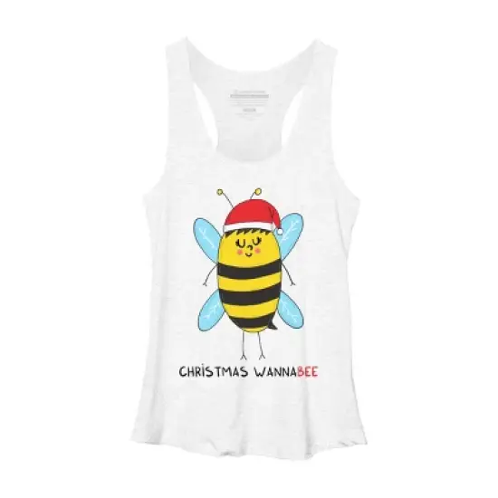 Women's Design By Humans Christmas WannaBEE By adrianserghie Racerback Tank Top image {3}