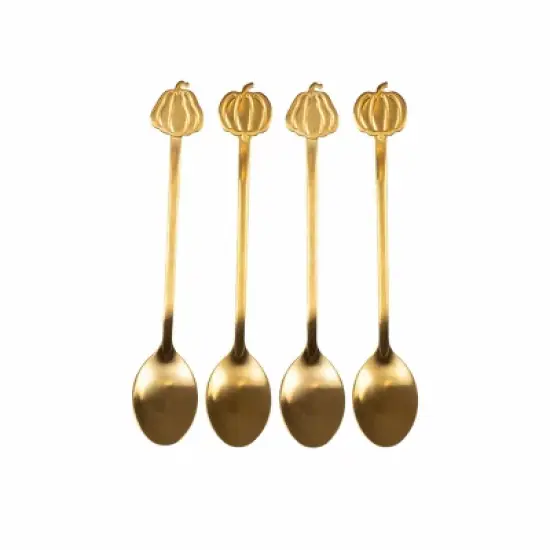 4pk Novelty Stir Spoons Pumpkin - Bullseye's Playground&trade; image {1}