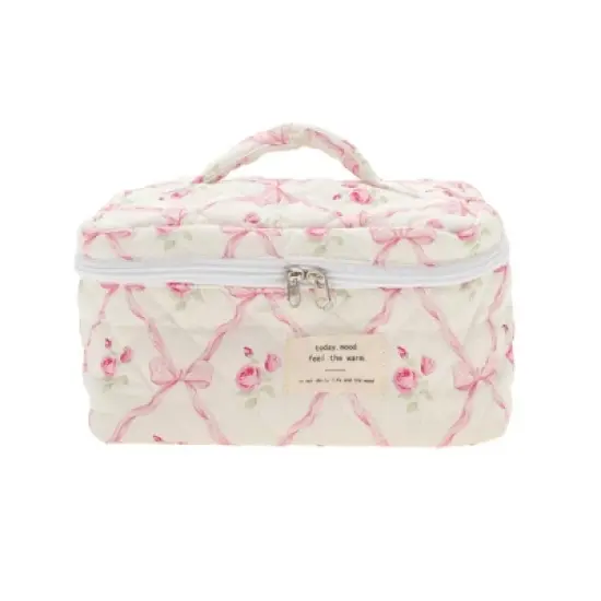 Unique Bargains Bow Handheld Makeup Bag 1 Pc image {3}