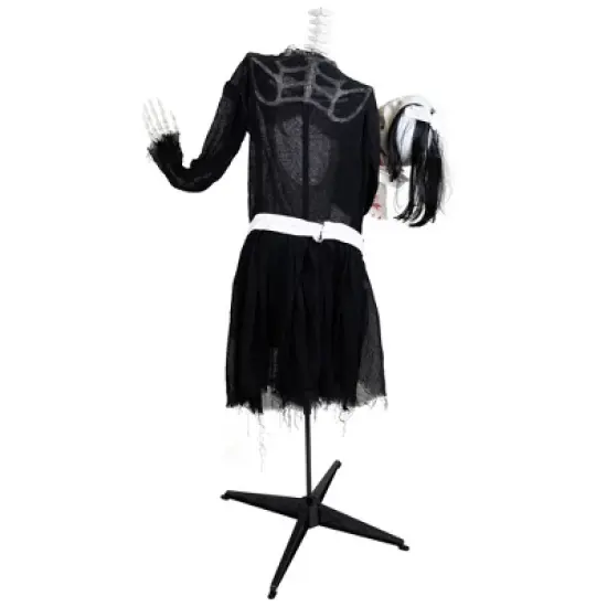 Northlight LED Lighted and Animated Skeleton Maid Head-in-Hand Halloween Figure - 57" image {11}