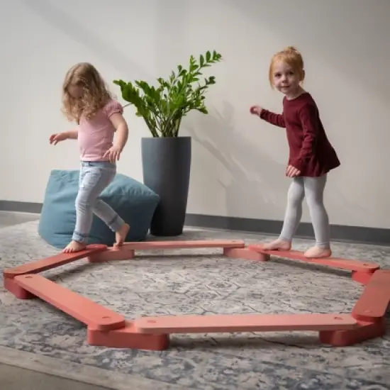 JumpOff Jo &ndash; Boardwalk - Wood Balance Beam Obstacle Course, Montessori, Gymnastics Toy for Kids &ndash; 12 Piece Set with Carry Bag image {3}