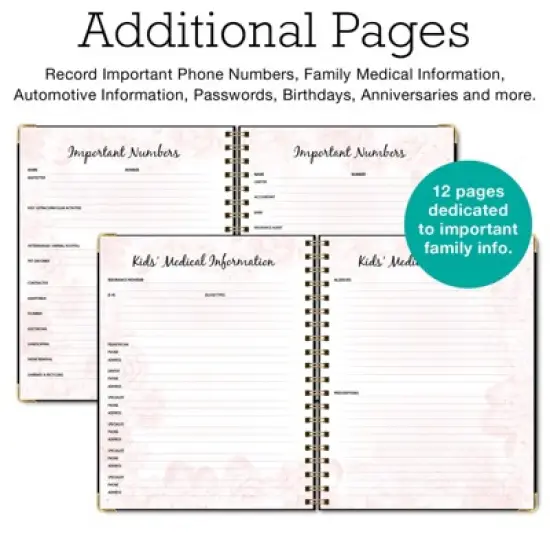 Global Printed Products AY 2025-2026 Mom Planner - 8"x10" (Rainbow Floral) image {5}