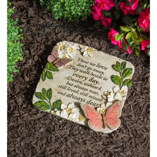 Evergreen Those We Love Butterflies Garden Stone image {7}