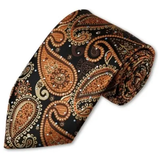 Men's Paisley 3.35 Inch Wide And 58 Inch Long Woven Neckties image {6}