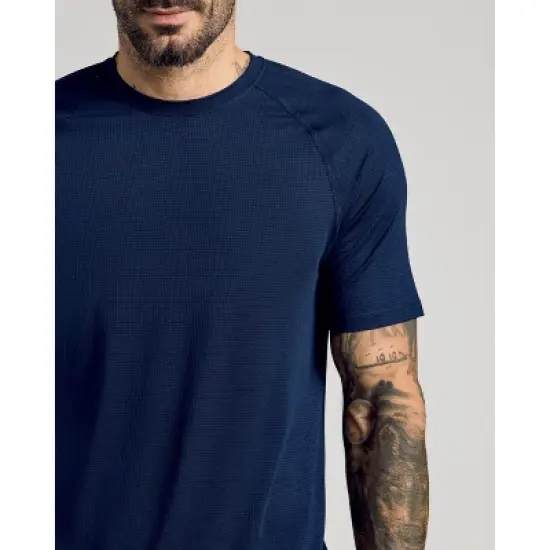 Men's Navy Active Mesh Crew - True Classic image {3}