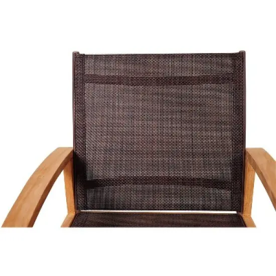 New Pacific 5pc Patio Teak Wood Dining Set - International Home Miami image {4}