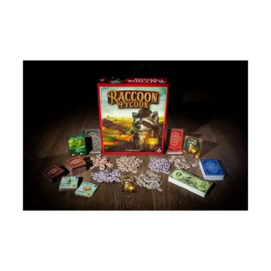 Forbidden Games Raccoon Tycoon Board Game: Strategy & War Game for 2-5 Players, Includes Tokens & Tiles, 1-2 Hour Play image {2}