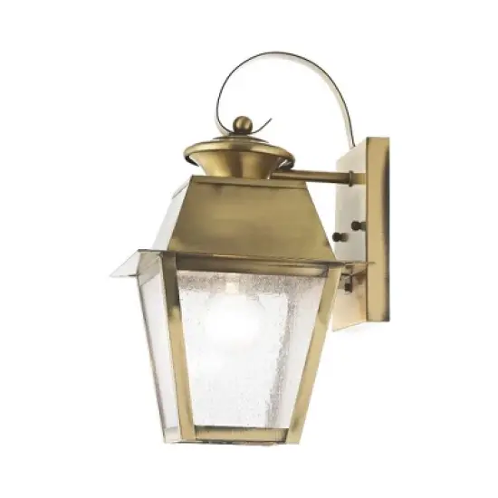 Livex Lighting Mansfield 1 - Light Wall Light in  Antique Brass image {6}