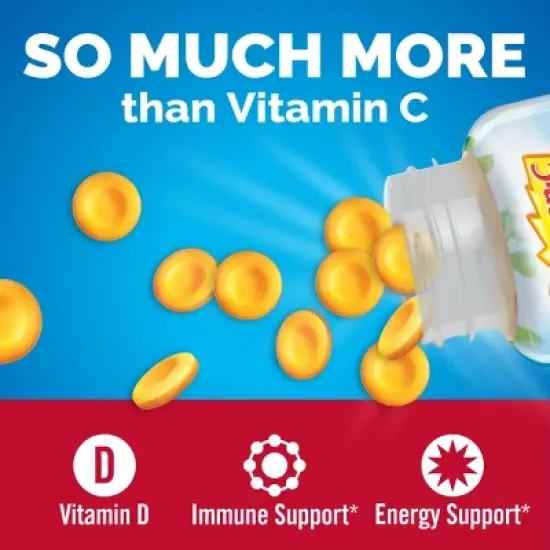Emergen-C Immune+ Dietary Supplement Chewable Tablets with Vitamin D - Orange Blast - 42ct image {3}