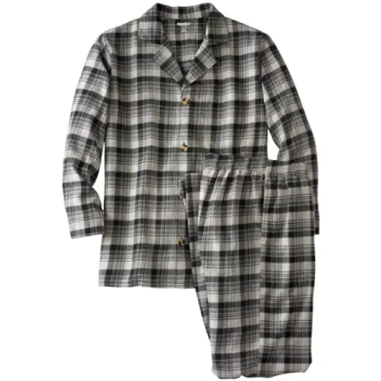 KingSize Men's Big & Tall Plaid Flannel Pajama Set Pajamas image {7}