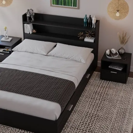 Nexera 4pc Full Hunter Bedroom Set image {2}
