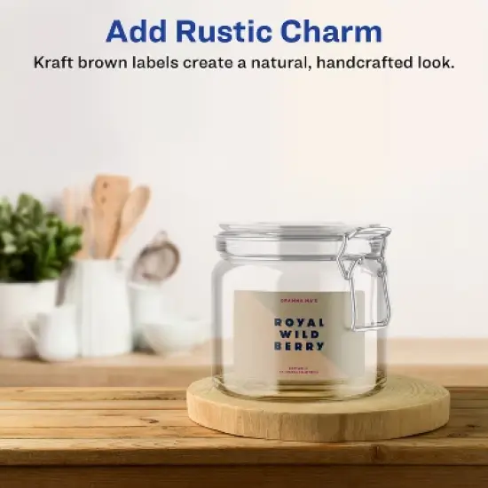 Avery Kraft Brown Rectangle Labels with Sure Feed Technology, 2" x 4", Laser/Inkjet Printable Labels, 250 Total (5784) image {5}