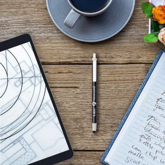 BIC Prevaguard Clic Stic Retractable Ballpoint Pen Medium Point Black Ink Dozen (CSSA11-BLK) image {2}