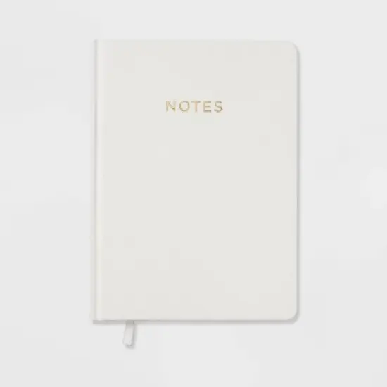 240 Sheet College Ruled Journal 7.75"x5.5" Cream Linen - Threshold&trade;: Hard Cover, Acid-Free, Rounded Corners, All Ages image {3}