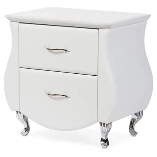 Erin Modern And Contemporary Faux Leather Upholstered Nightstand - Baxton Studio image {5}