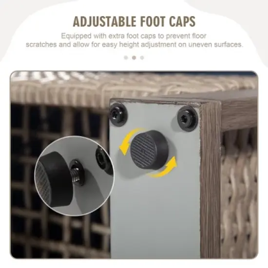 YARDSIGHT Outdoor 3-Seater Rattan Sofa with Olefin Cushions- Weather-Resistant Wicker Patio Couch with Wide Armrests & High Back Support image {6}