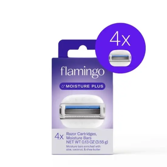 Flamingo Moisture Plus Women's Razor Blade Refills - 4ct image {8}