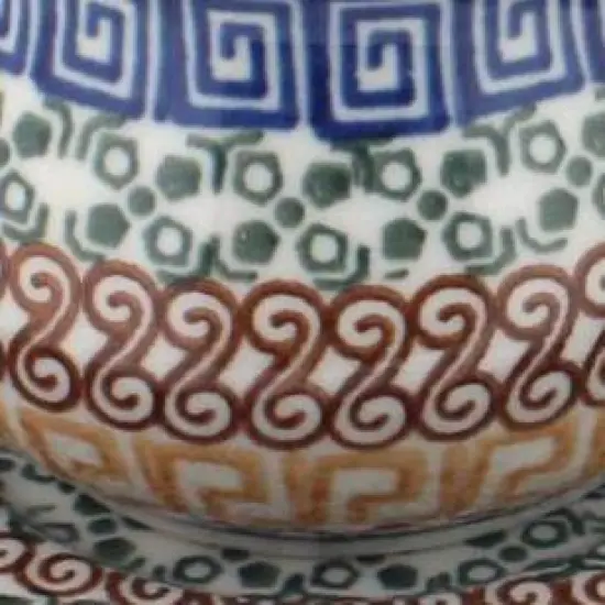 Blue Rose Polish Pottery 422 Ceramika Artystyczna Small Cream & Sugar with Tray image {1}