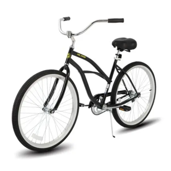 HILAND 24 26 inch Beach Cruiser Bike for Adults Women Men, Step Through City Commuter Bicycle, Black/Blue/Red image {10}