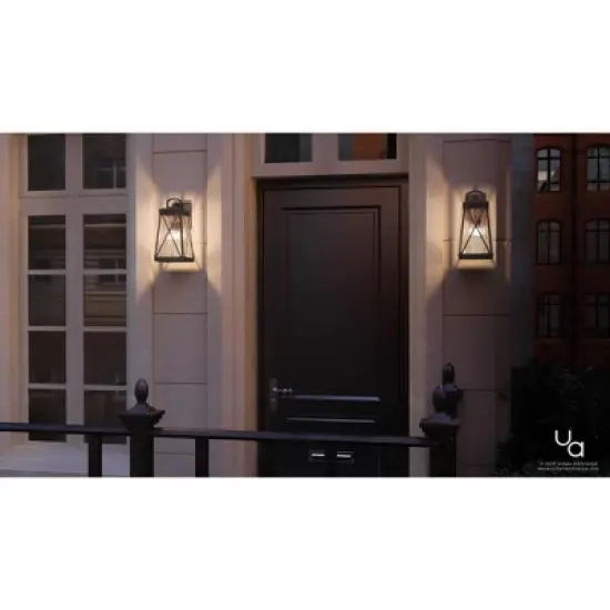 Urban Ambiance Luxury English Country Outdoor Wall Light,  15-3/4"H x 8-3/8"W,  Olde Bronze Finish, UHP1052 image {1}