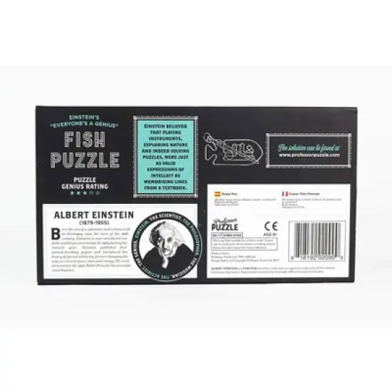 Professor Puzzle USA, Inc. Einstein The Fish Puzzle 3D Brain Teaser Puzzle image {3}