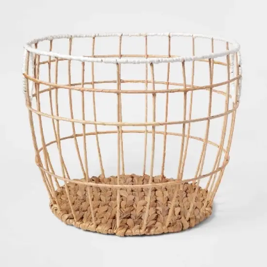 Kids' Woven Basket Natural with White Rim - Pillowfort&trade; image {3}