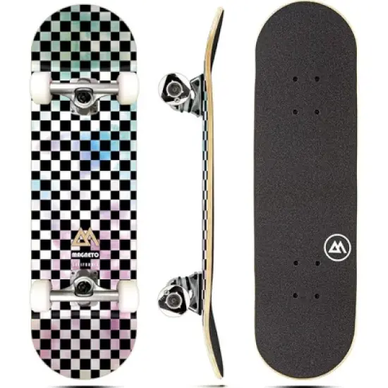 Magneto Skateboard | Maple Wood | ABEC 5 Bearings | Double Kick Concave Deck | For Beginners, Teens & Adults image {8}