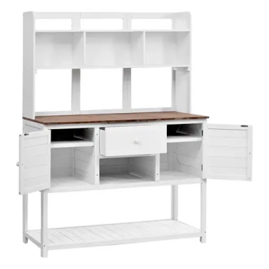 Hrinhom 50.2"W Solid Fir Wood Potting Bench,Garden Workstation image {2}