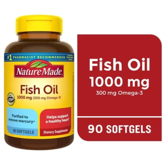 Nature Made Fish Oil Omega-3 Dietary Supplement Softgels image {8}