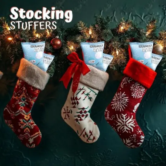 4E's Novelty Snowman Bits Mini Marshmallow 50 Packs - Vanilla Flavored Individually Wrapped Marshmallows Packets for Hot Chocolate & Stocking Stuffers image {2}