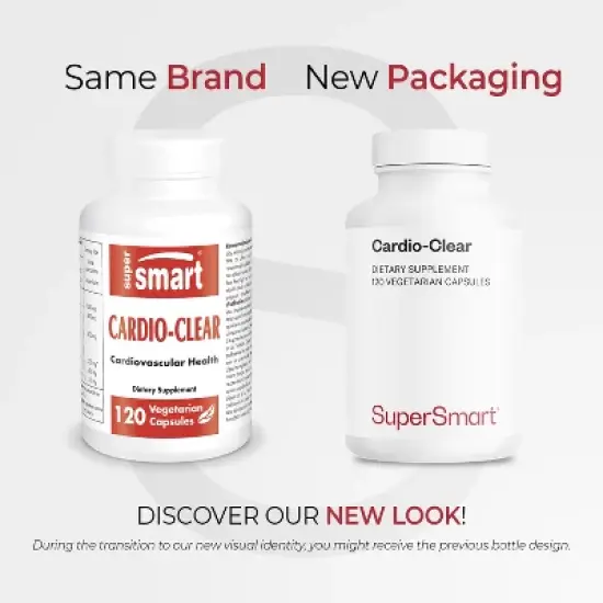 SuperSmart Cardio Clear - Garlic EDTA Supplement with Malic Acid, Calcium Disodium EDTA, Magnesium | Non-GMO & Gluten Free - 120 Vegetarian Capsules image {1}