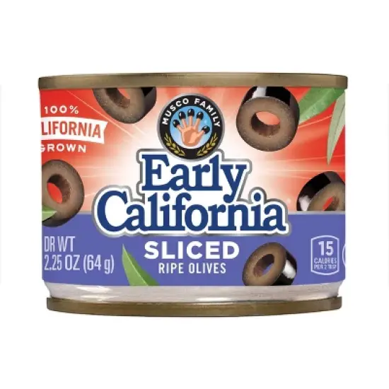 Early California Sliced Ripe Black Olives - 2.25oz image {5}