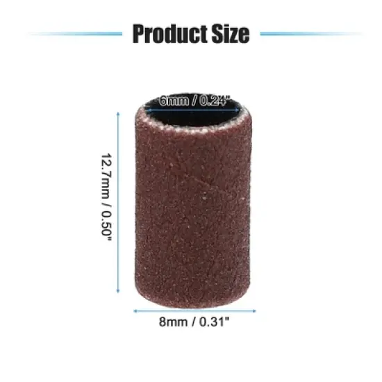 Unique Bargains 240 Grit Nail Drill Bits Sanding Bands Gel File Polish Remover For Electric Nail Tools 100 Pcs image {3}